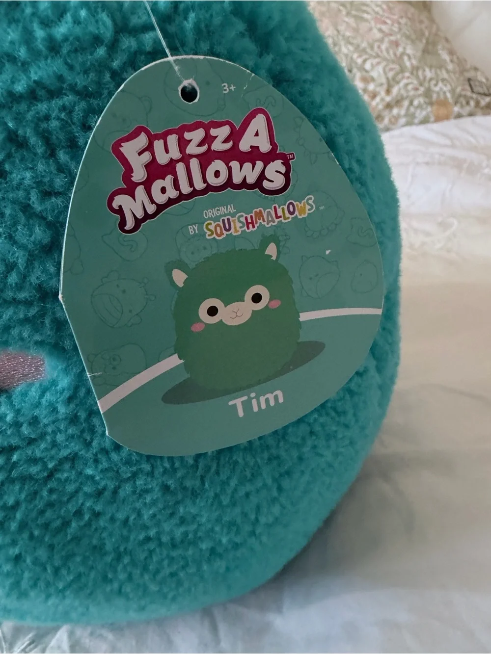 Squishmallows Teal Llama Plush - Cute Embroidered Face
